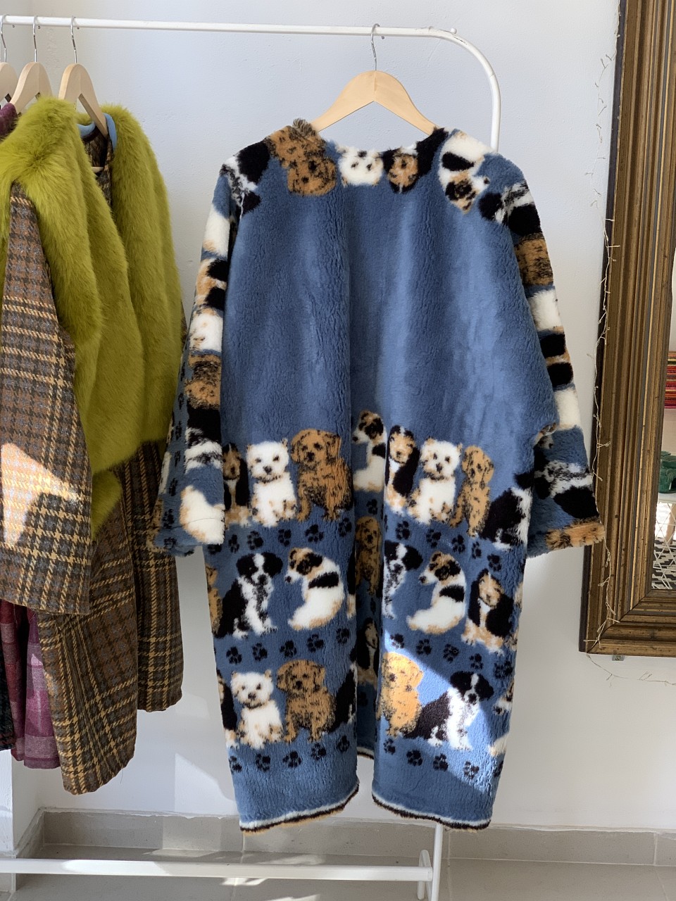 Tutu Skirt Fur Coat with Puppies
