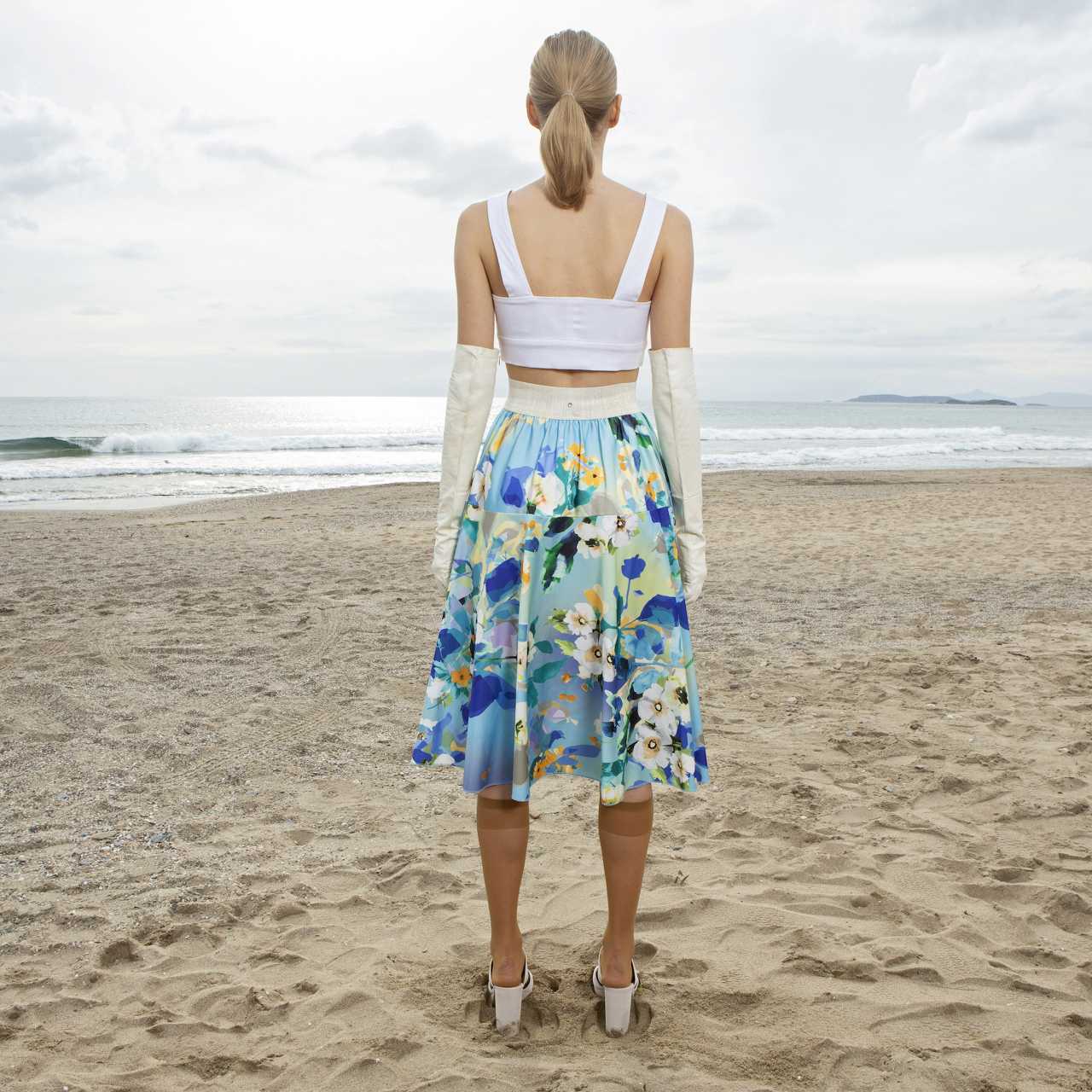 Product preview: Tulle Tutu Skirt Midi Patterned Shades of Blue Skirt